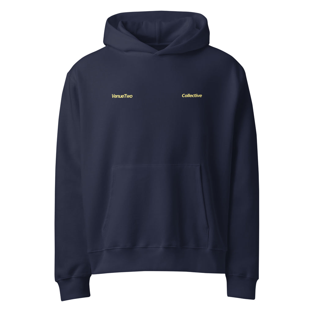 Oversized heavyweight hoodie with branding
