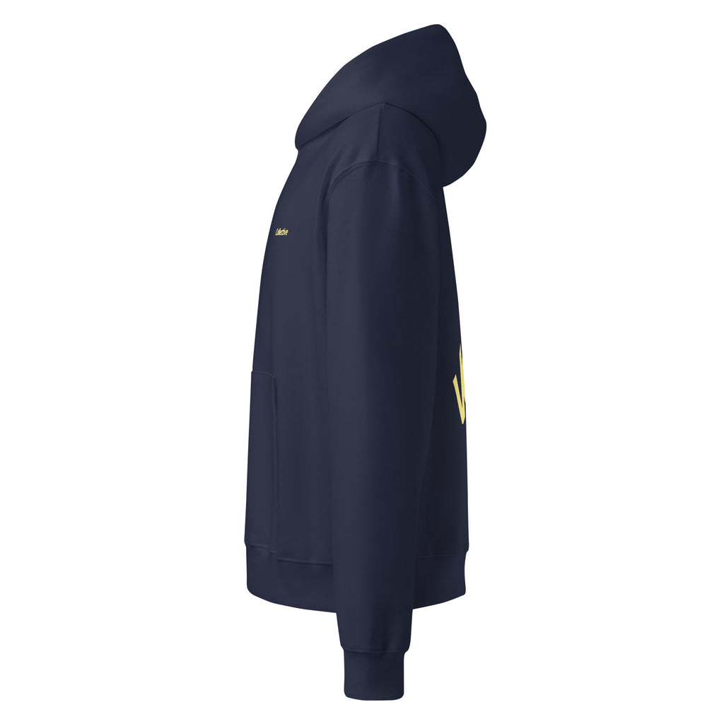 Oversized heavyweight hoodie with branding