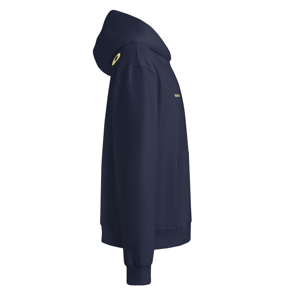 Oversized heavyweight hoodie with branding